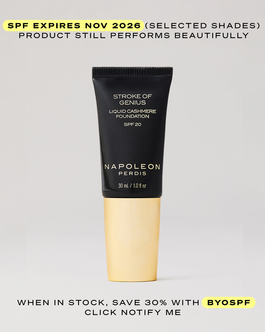 STROKE OF GENIUS LIQUID CASHMERE FOUNDATION