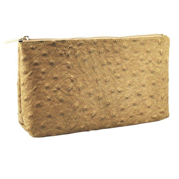 Gold Ostrich CosmetiBag-